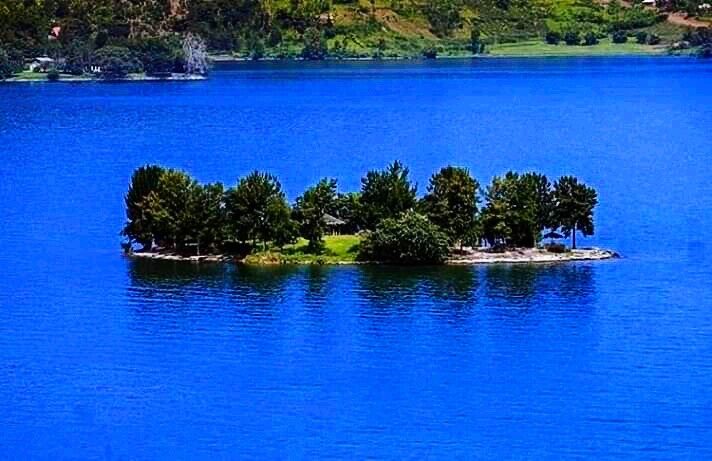 Island on Lake Kivu, Rwanda